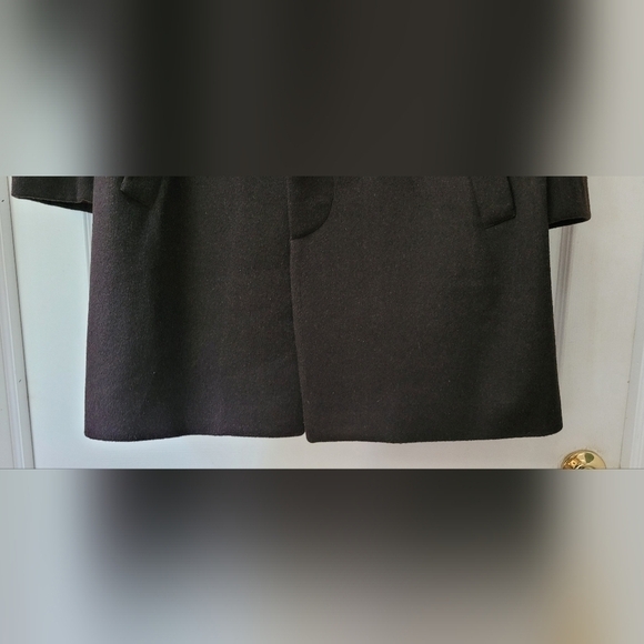 Kenneth Cole New York Men's Charcoal Gray/Black Wool Peacoat Trenchcoat Size 46R - Picture 3 of 11